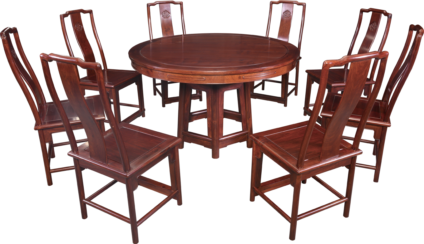 六角底座圆桌带椅