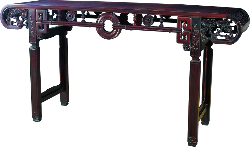 拱壁拉环灵芝纹卷头案