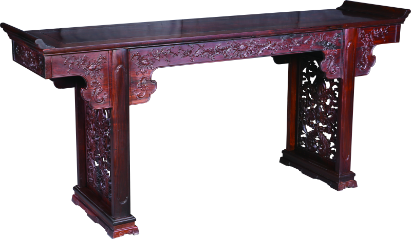 西番莲纹翘头案