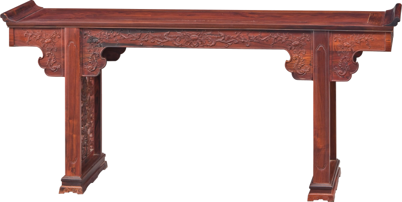 西番莲纹翘头案