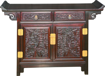 云龙纹两屉翘头案