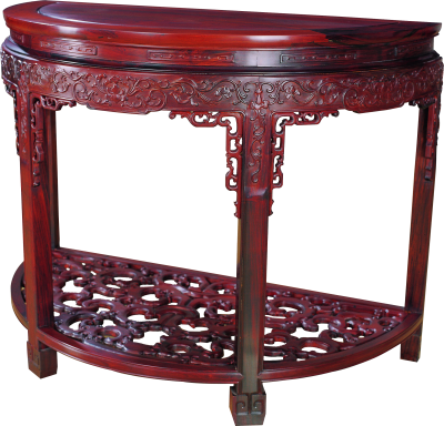 西番莲纹半圆桌