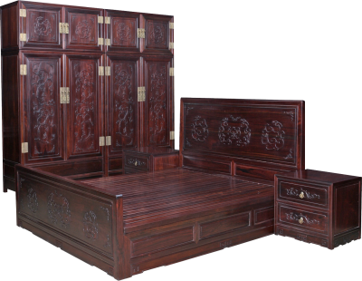 草龙床、草龙纹顶箱柜