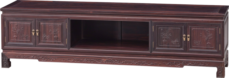 束腰花卉纹电视柜