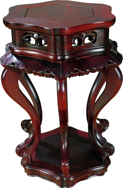 高束腰六足香几